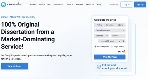 Essaypro - custom thesis writing service